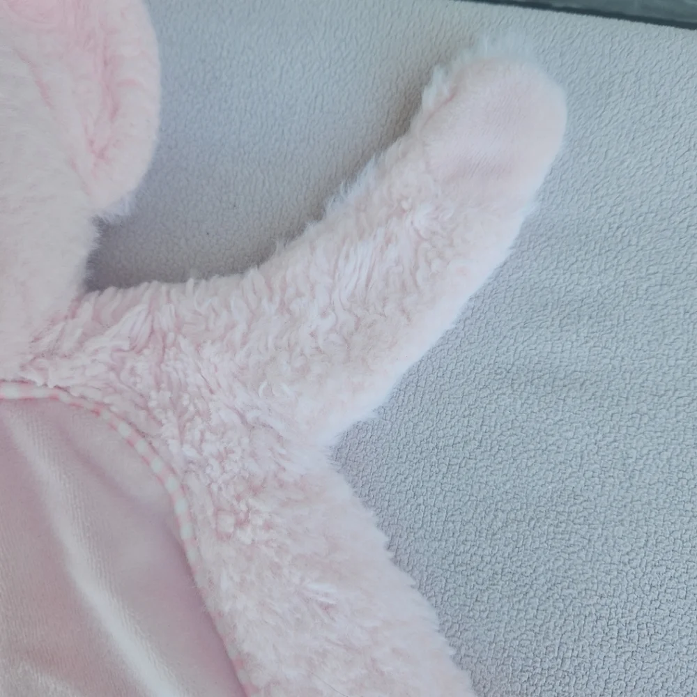 Kellytoy Flatties Pink Elephant Lovey Lovie Security Blanket Baby Rattle Toy